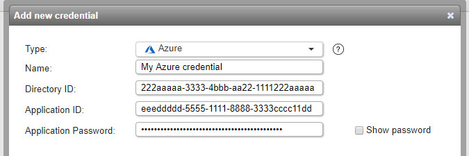 Microsoft Azure credential