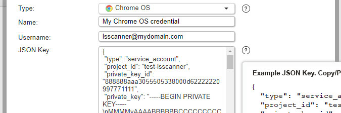 Chrome OS credential