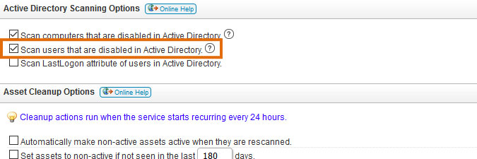 scan users that are disabled in Active Directory