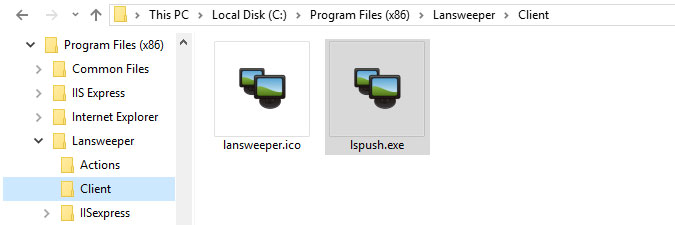 LsPush.exe in Program Files (x86)\Lansweeper\Client
