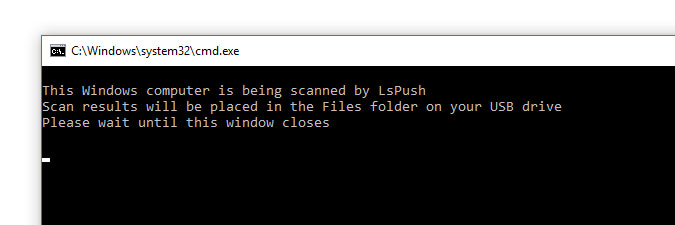 running LsPush from a USB drive