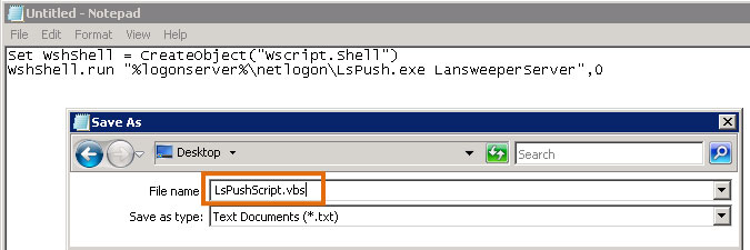 creating a VBScript to run LsPush