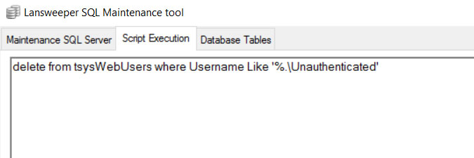 executing database script to resolve duplicate dashboard tabs