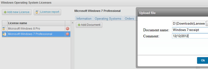 uploading operating system documents
