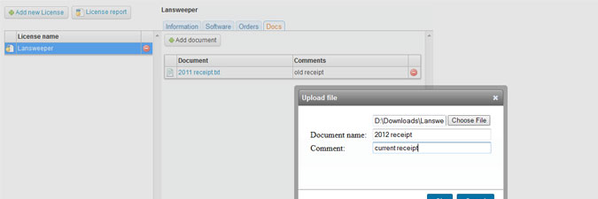 uploading software documents