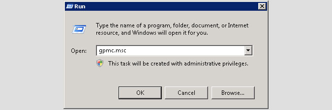 opening Group Policy Management Console