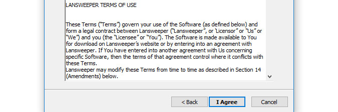 accepting the license agreement