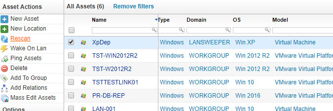 rescanning Windows computer for SQL Server 2000 data