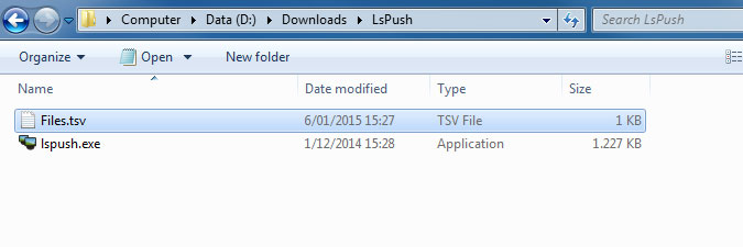 scanning files with LsPush