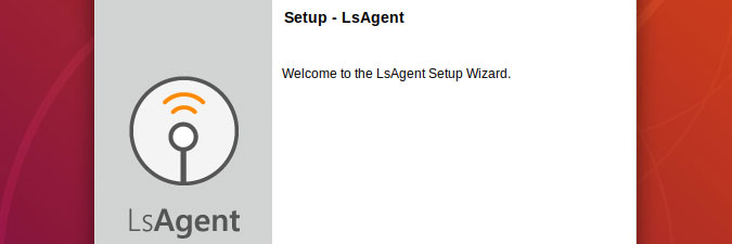 LsAgent welcome screen