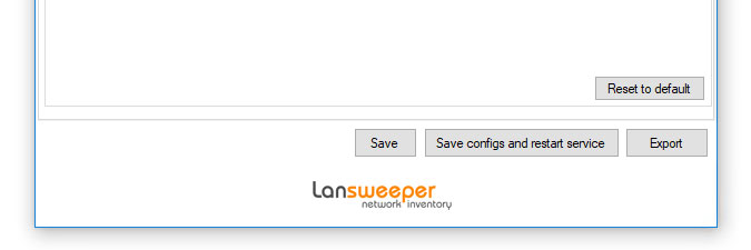 save and export buttons in the ConfigEditor tool