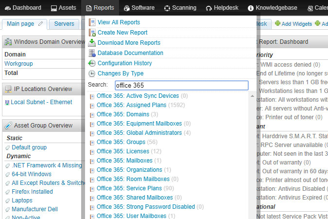 Office 365 reports