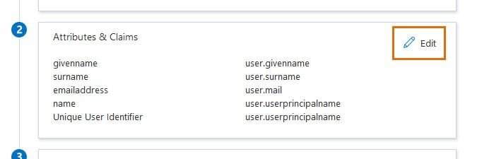 Azure AD application SAML attributes and claims