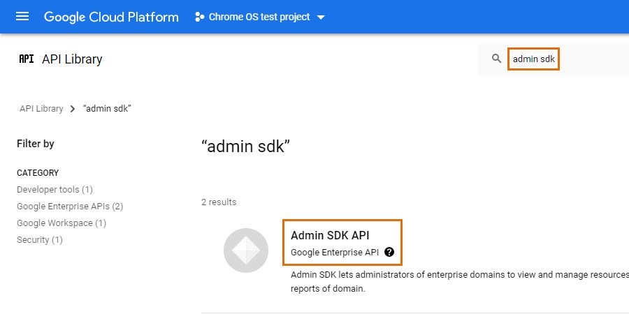 Google Cloud Platform Admin SDK